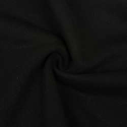 Ткань Футер 3-х нитка, Петля, цвет Черный (на отрез)  в Сосновом боре