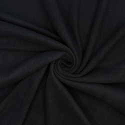 Ткань Флис Односторонний 130 гр/м2, цвет Черный (на отрез)  в Сосновом боре