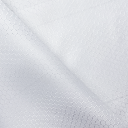 Ткань Оксфорд 300D PU Рип-Стоп СОТЫ, цвет Белый (на отрез)  в Сосновом боре