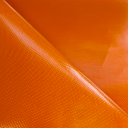 Ткань ПВХ 450 гр/м2, Оранжевый (Ширина 160см), на отрез  в Сосновом боре