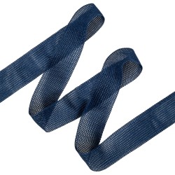 Окантовочная лента-бейка, цвет Синий 22мм (на отрез)  в Сосновом боре