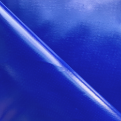 Ткань ПВХ 450 гр/м2, Синий (Ширина 160см), на отрез  в Сосновом боре