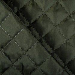 Стеганая подкладочная ткань с синтепоном (100гр/м2), цвет Хаки (на отрез)  в Сосновом боре