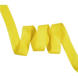 Окантовочная лента-бейка, цвет Жёлтый 22мм (на отрез)  в Сосновом боре